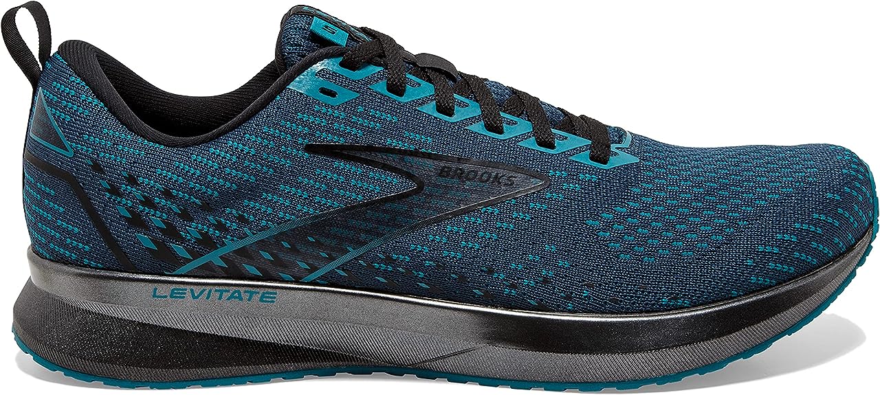 Men's Brooks Levitate 5, Titan/Crystal Teal/Black, 12.5 D Medium
