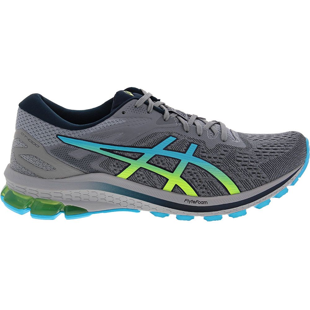 Men's Asics GT-1000 10, Sheet Rock/Hazard Green, 10.5 D Medium