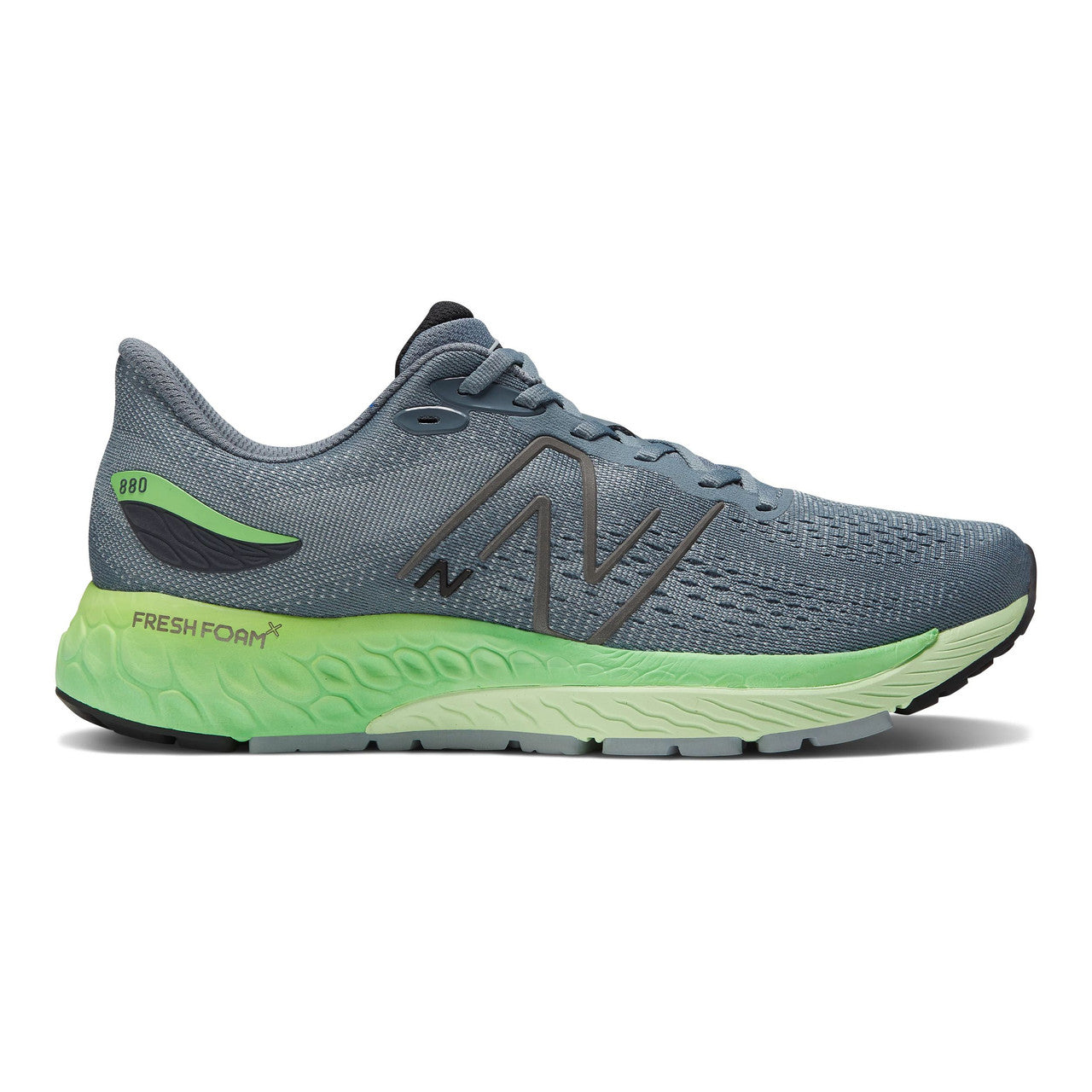 Men's New Balance Fresh Foam X 880v12, Grey/Green, 11.5 D Medium