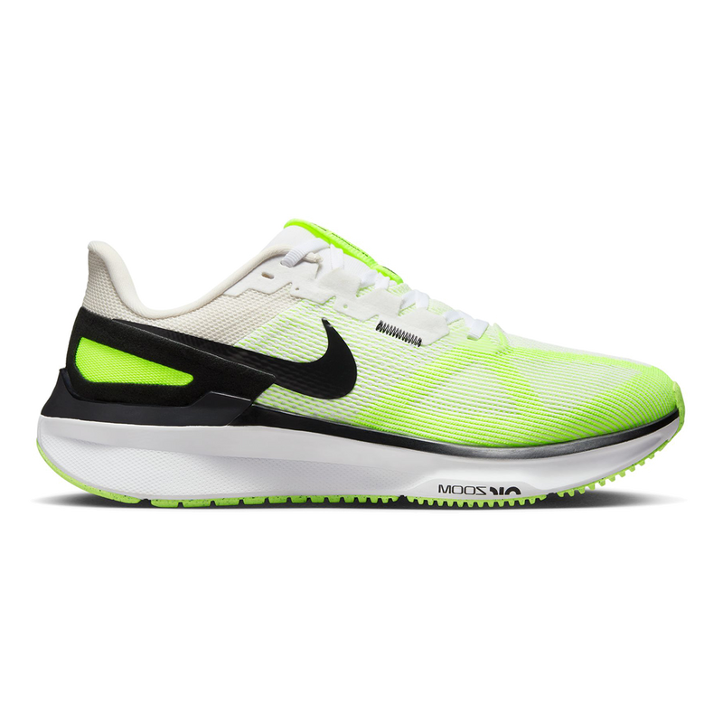 Men's Nike Structure 25, White/Black-Volt-Phantom, 10 D Medium