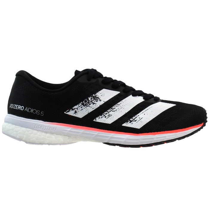 Women's Adidas Adizero Adios 5, Black/White/Signal Coral, 7 B Medium