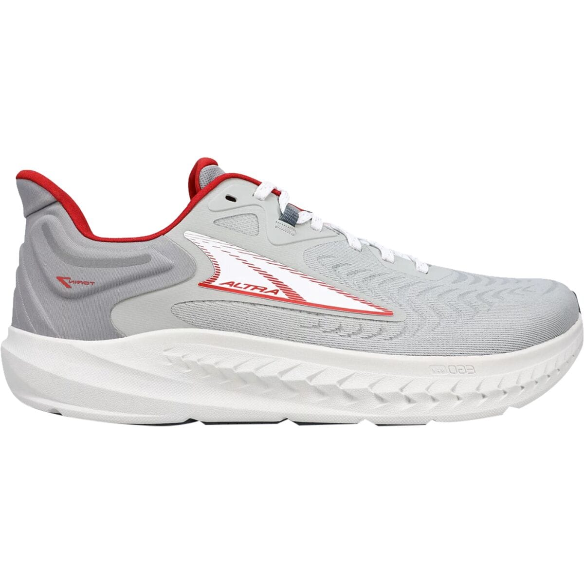 Men's Altra Torin 7, Grey/Red, 12.5 D Medium
