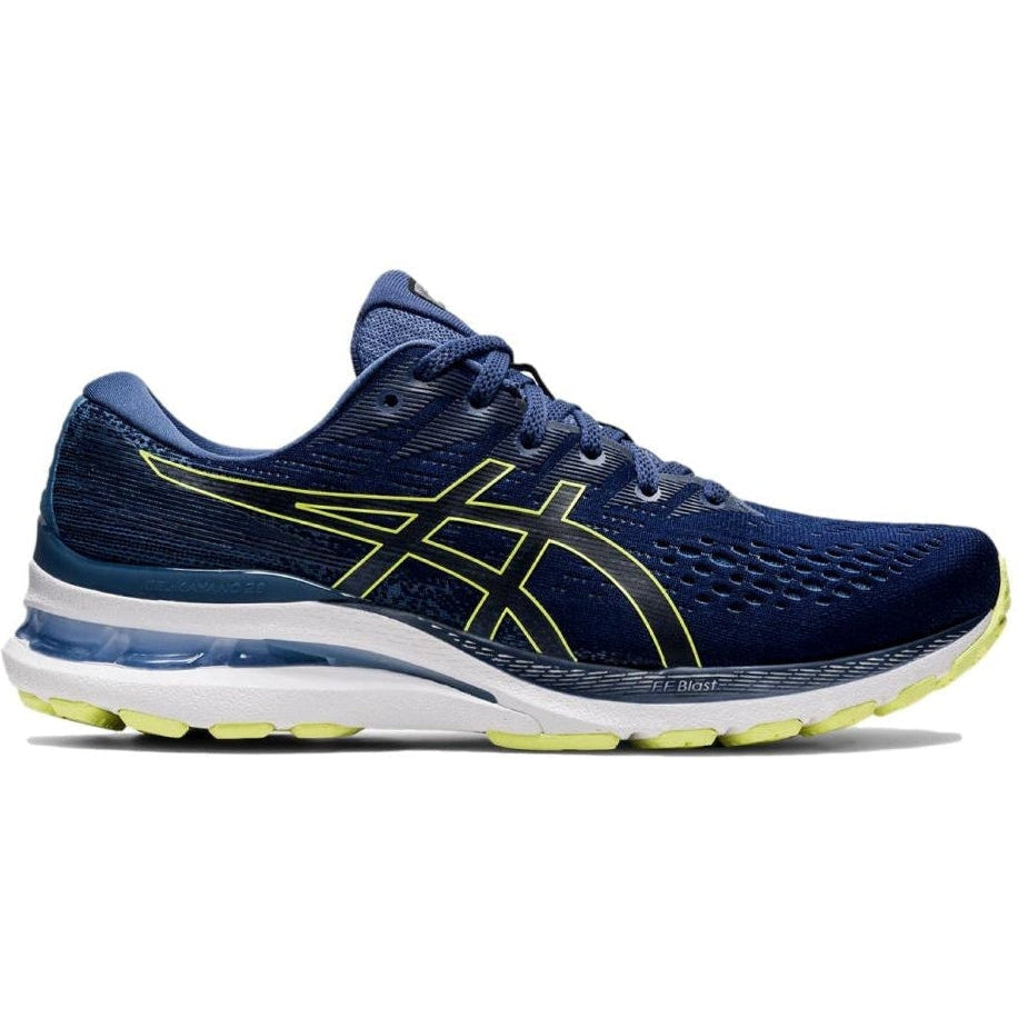 Men's Asics GEL-Kayano 28, Thunder Blue/Glow Yellow, 14 D Medium