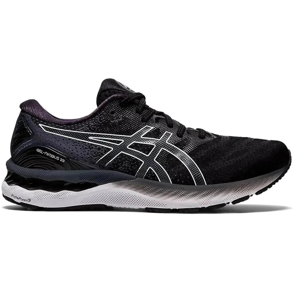 Men's Asics GEL-Nimbus 23, Black/White, 10.5 D Medium