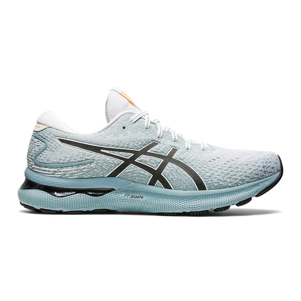 Men's Asics GEL-Nimbus 24, Light Steel/White, 8 D Medium