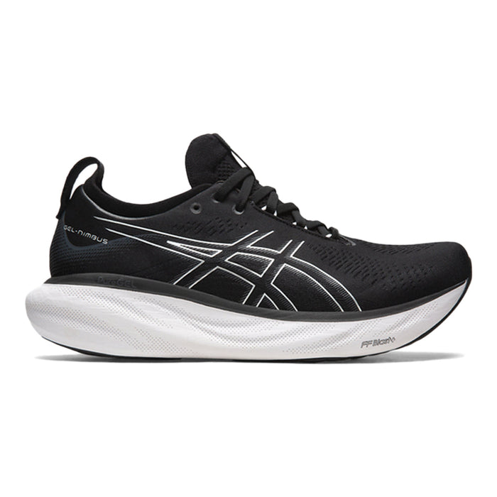 Men's Asics Gel-Nimbus 25, Black/Pure Silver, 15 4E Extra Wide