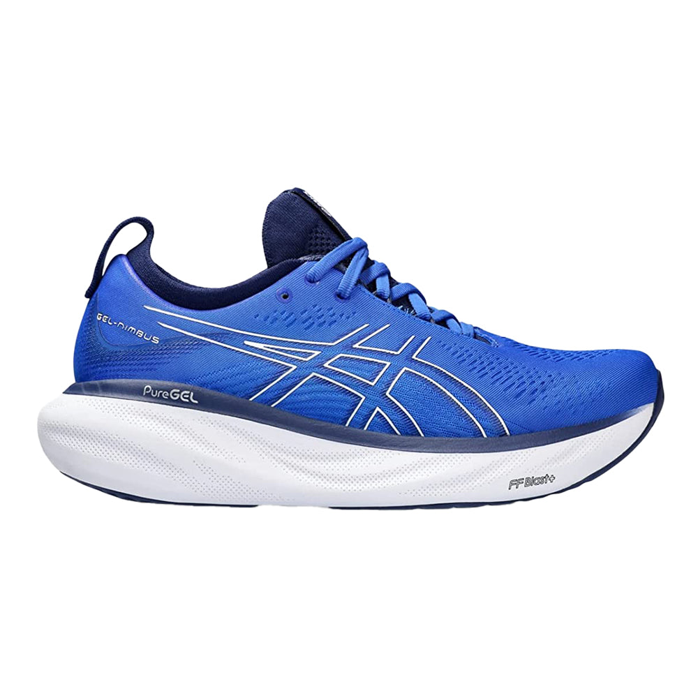 Men's Asics Gel-Nimbus 25, Illusion Blue/Pure Silver, 12.5 2E Wide