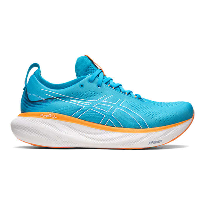 Men's Asics Gel-Nimbus 25, Island Blue/Sun Peach, 13 D Medium