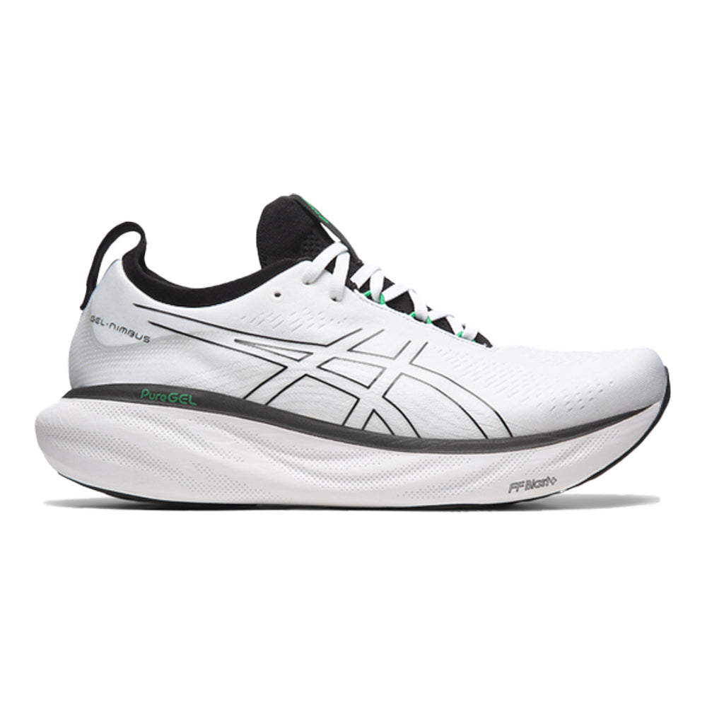 Men's Asics Gel-Nimbus 25, White/Black, 13 D Medium
