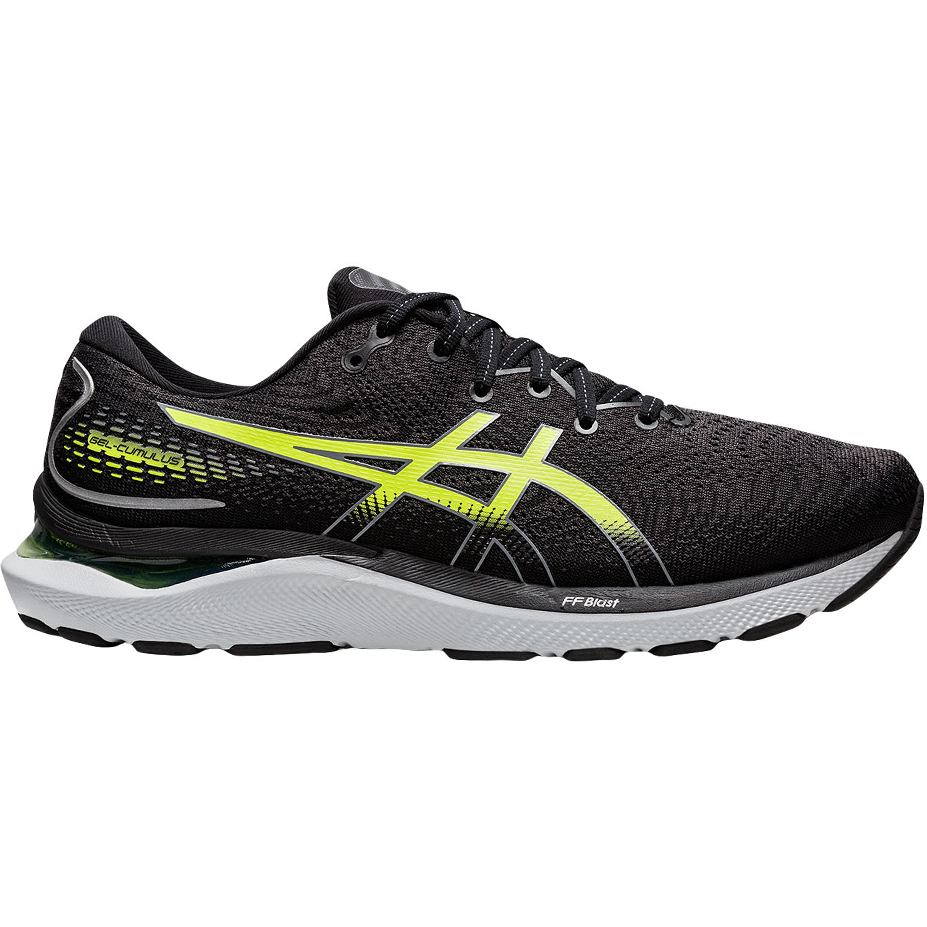 Men s Asics GEL Cumulus 24 Black Hazard Green 13 D Medium
