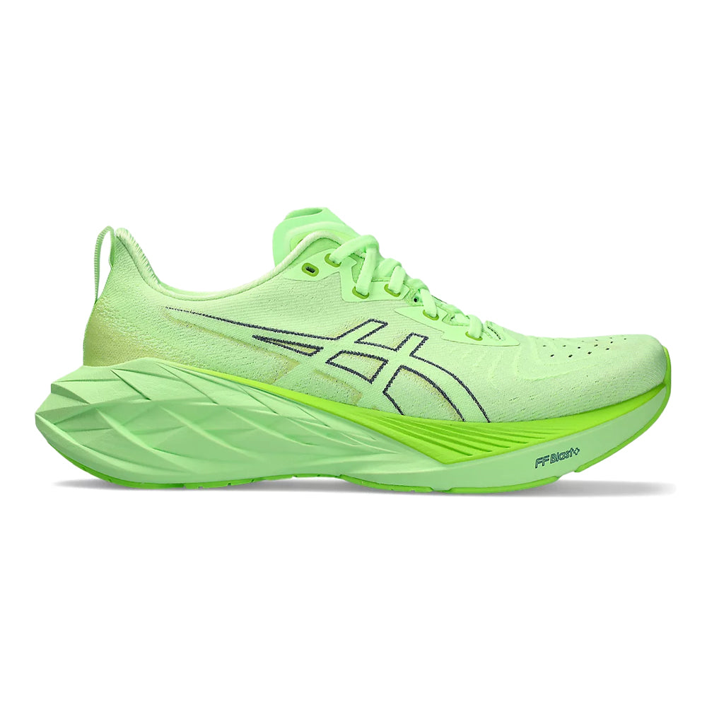 Men's Asics Novablast 4, Illuminate Green/Lime Burst, 12.5 D Medium