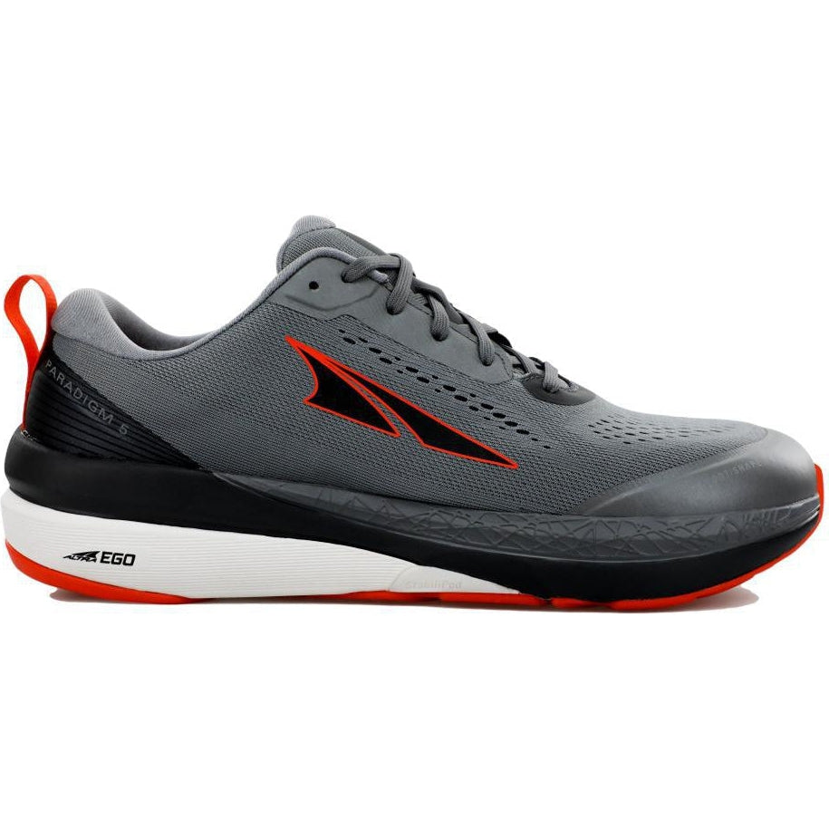 Men's Altra Paradigm 5, Gray/Orange, 10 D Medium