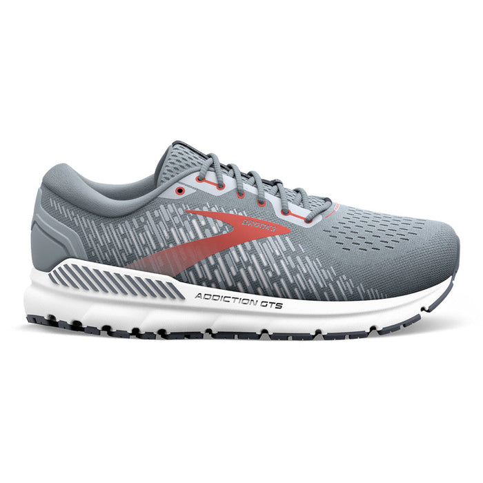 Men's Brooks Addiction GTS 15, Grey/Ebony/Chili Oil, 12.5 4E Extra Wide