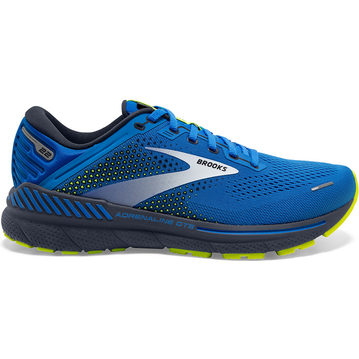 Men's Brooks Adrenaline GTS 22, Blue/India Ink/Nightlife, 7.5 D Medium