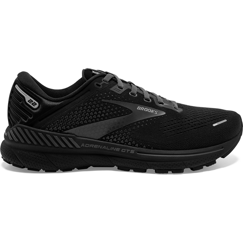 Men's Brooks Adrenaline GTS 22, Black/Black/Ebony, 10 4E Extra Wide