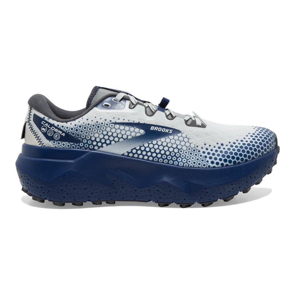 Men's Brooks Caldera 6, Oyster/Blue Depths/Pearl, 14 D Medium