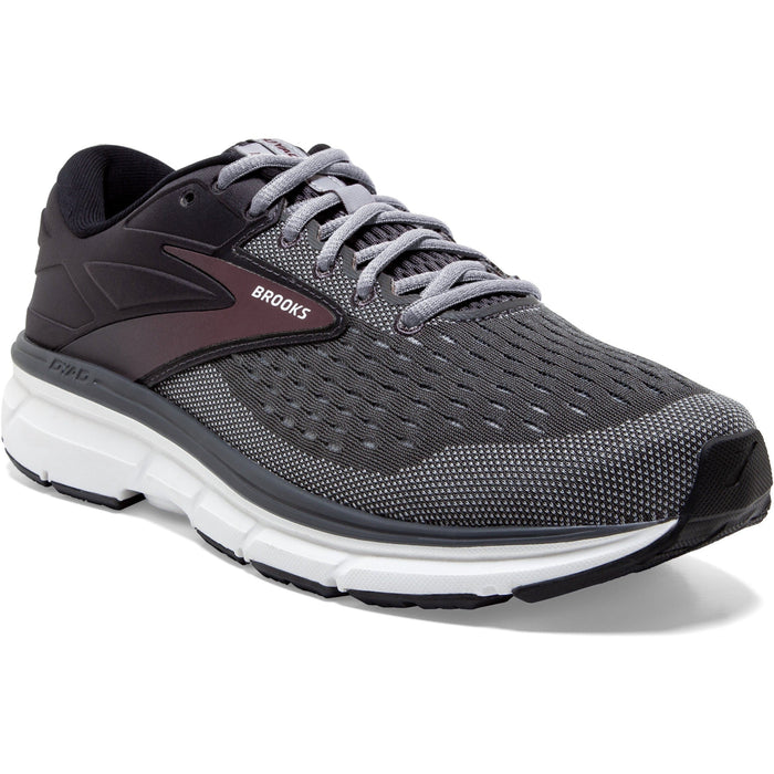 Men's Brooks Dyad 11, Blackened Pearl/Alloy/Red, 9 D Medium