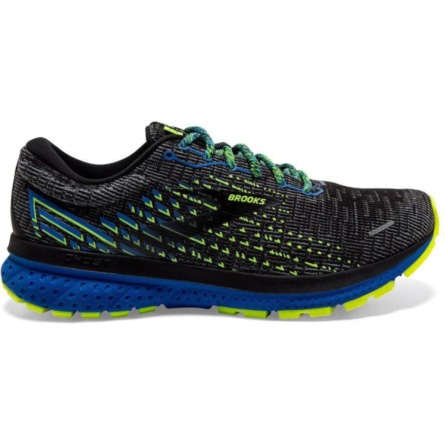 Men's Brooks Ghost 13, Black/Blue/Nightlife, 13 D Medium