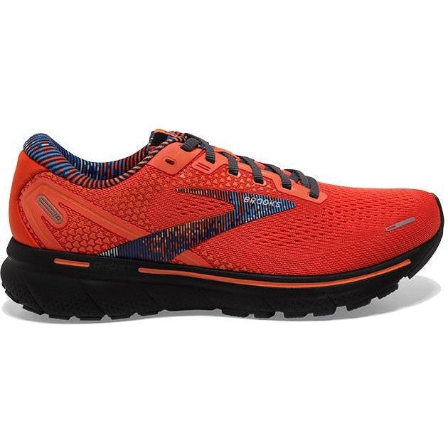 Men's Brooks Ghost 14, Cherry/Vermillion/Black, 12 D Medium