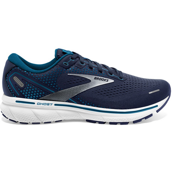 Men's Brooks Ghost 14, Navy/Stellar/White, 11.5 D Medium