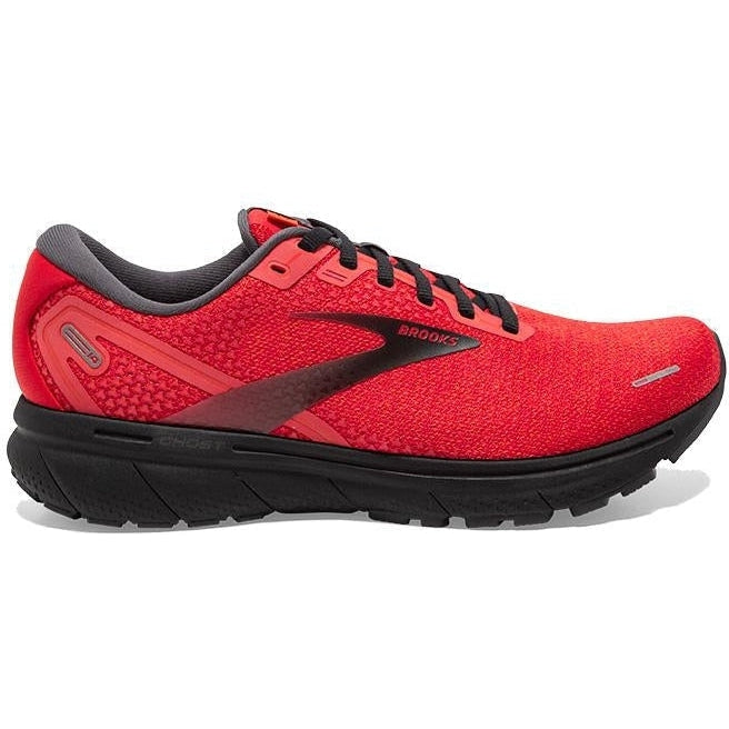 Men's Brooks Ghost 14, Red/Tomato/Black, 12 D Medium