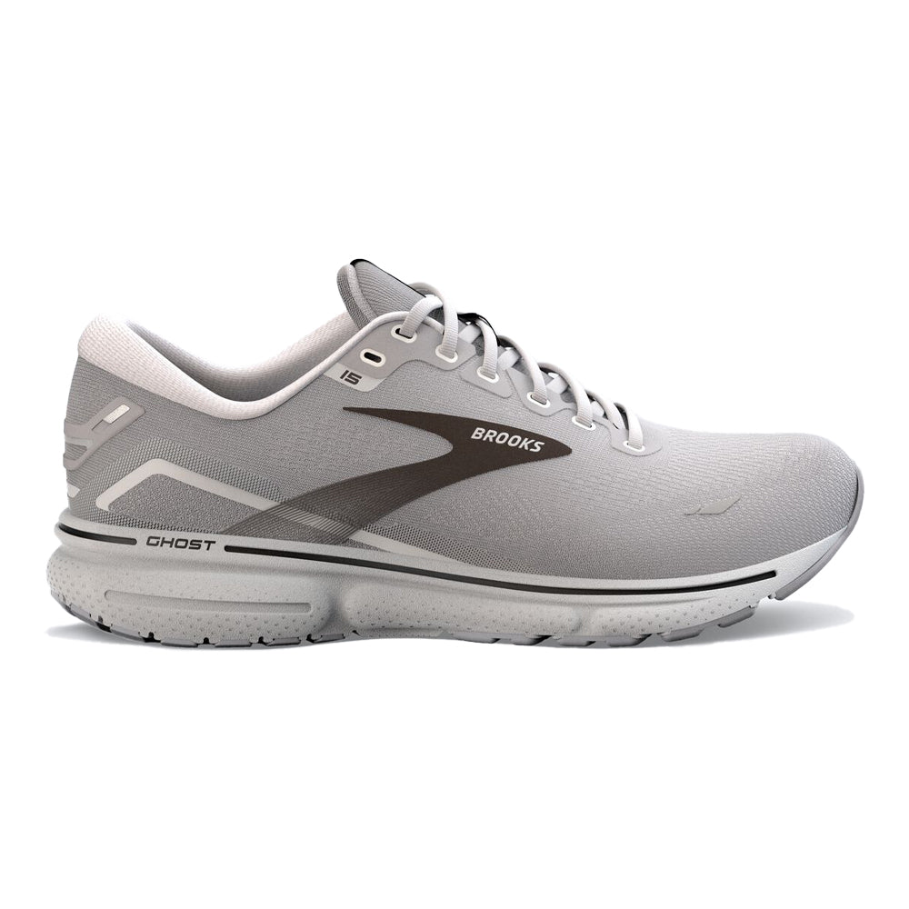 Men's Brooks Ghost 15, Alloy/Oyster/Black, 15 4E Extra Wide