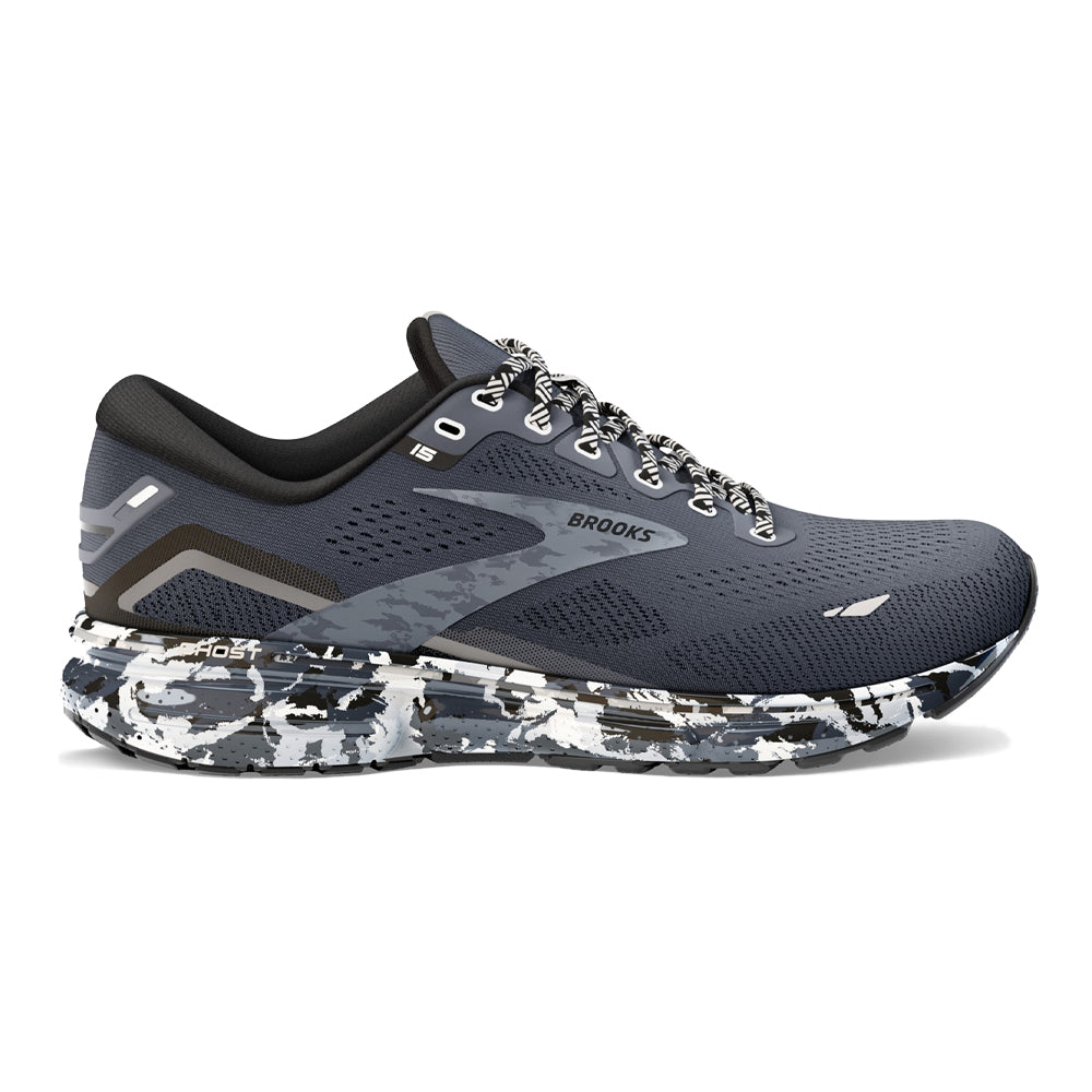 Men's Brooks Ghost 15, Ebony/Black/Oyster, 7 D Medium