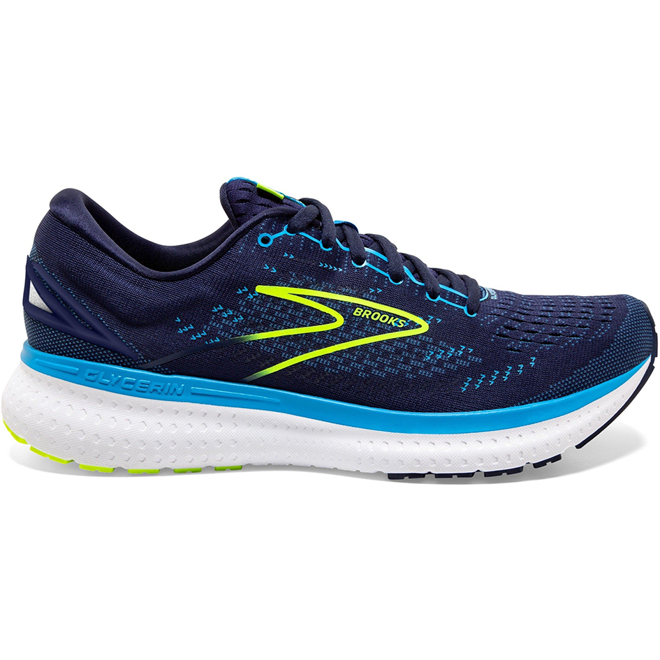 Men's Brooks Glycerin 19, Navy/Blue/Nightlife, 8 2E Wide