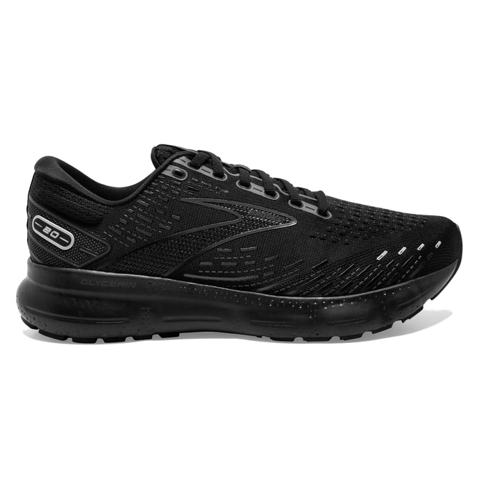 Women's Brooks Glycerin 20, Black/Black/Ebony, 7.5 B Medium