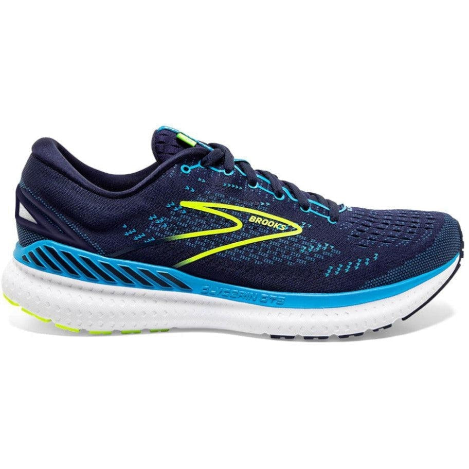 Men's Brooks Glycerin GTS 19, Navy/Blue/Nightlife, 10.5 D Medium