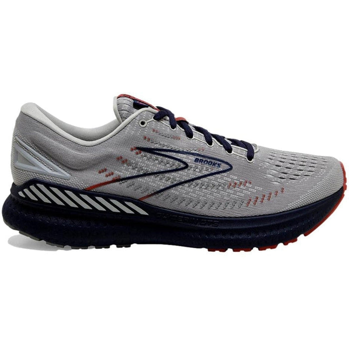 Men's Brooks Glycerin GTS 19, Grey/Alloy/Peacoat, 14 D Medium
