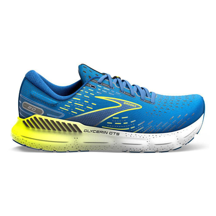 Men's Brooks Glycerin GTS 20, Blue/Nightlife/White, 11.5 D Medium