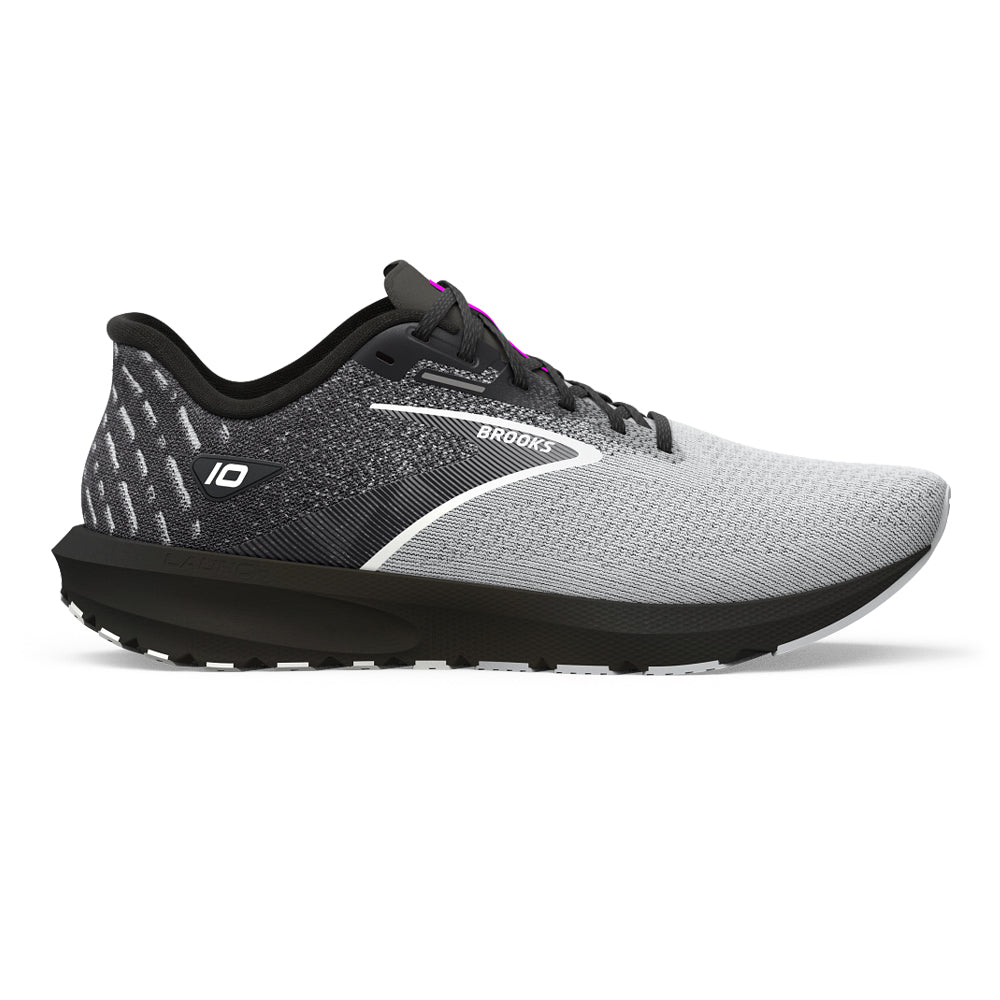 Men's Brooks Launch 10, Black/Blackened Pearl/White, 11 D Medium