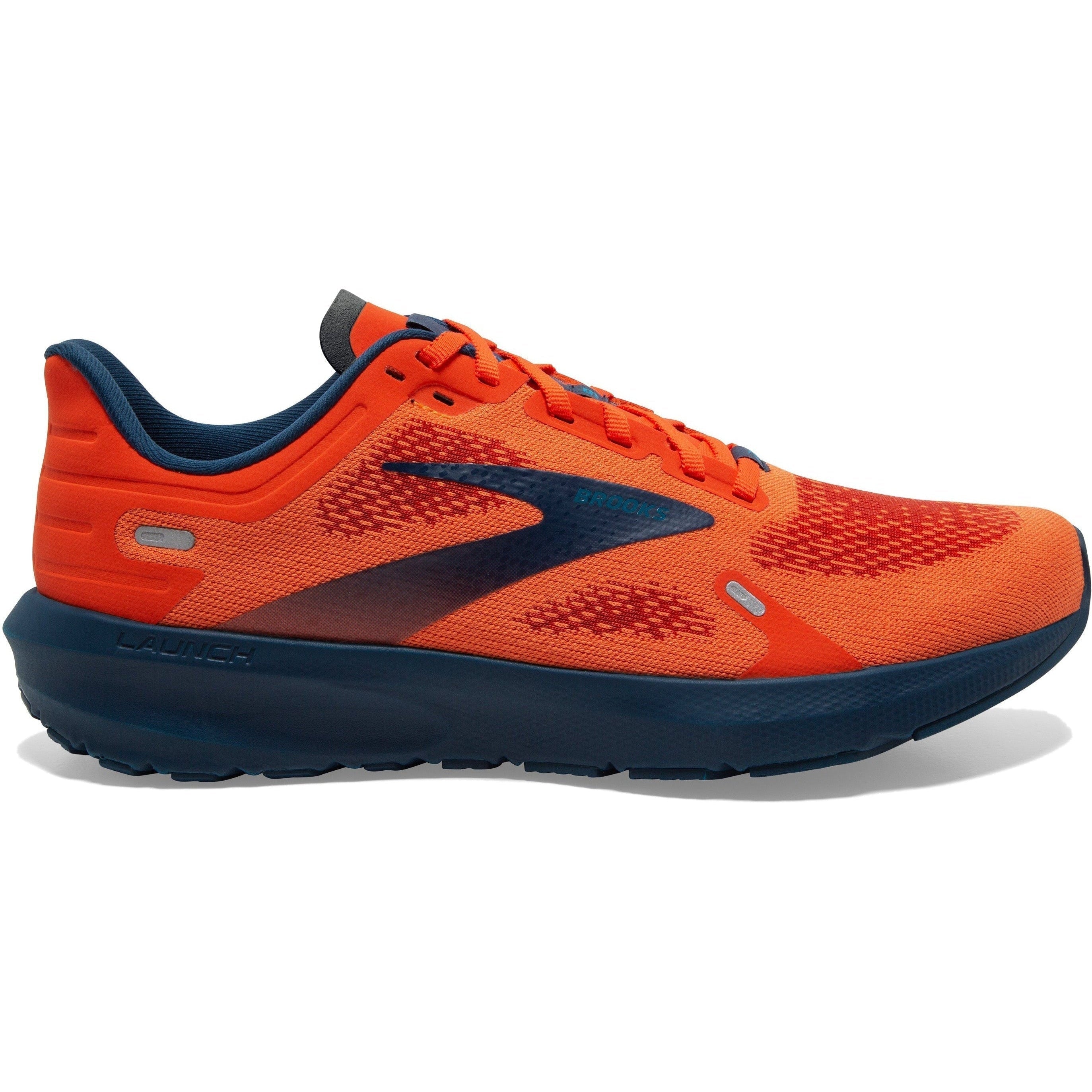 Men's Brooks Launch 9, Flame/Titan/Crystal Teal, 8.5 D Medium
