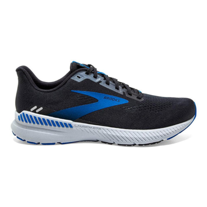 Men's Brooks Launch GTS 8, Black/Grey/Blue, 9 2E Wide