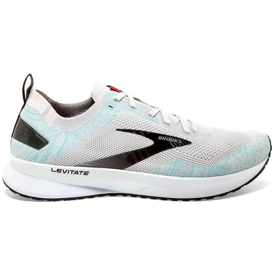 Men's Brooks Levitate 4, Grey/Black/Capri, 11.5 D Medium