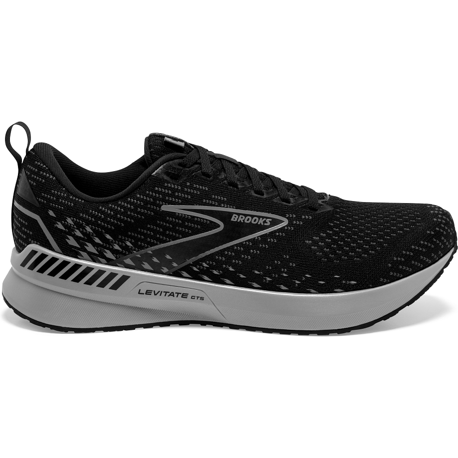 Men's Brooks Levitate GTS 5, Black/Ebony/Grey, 11 D Medium