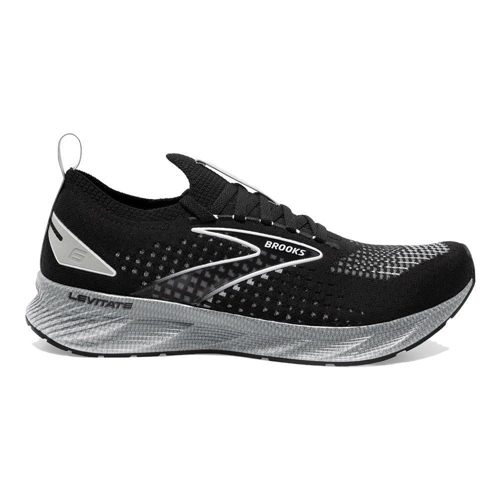 Men's Brooks Levitate StealthFit 6, Black/Grey/Oyster, 7.5 D Medium