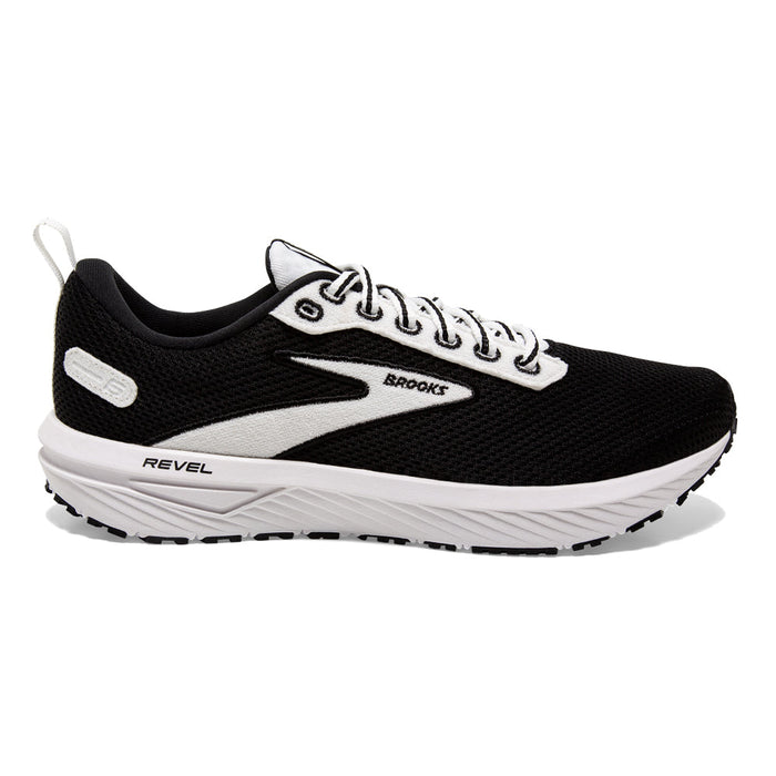 Men's Brooks Revel 6, Black/White, 11 D Medium