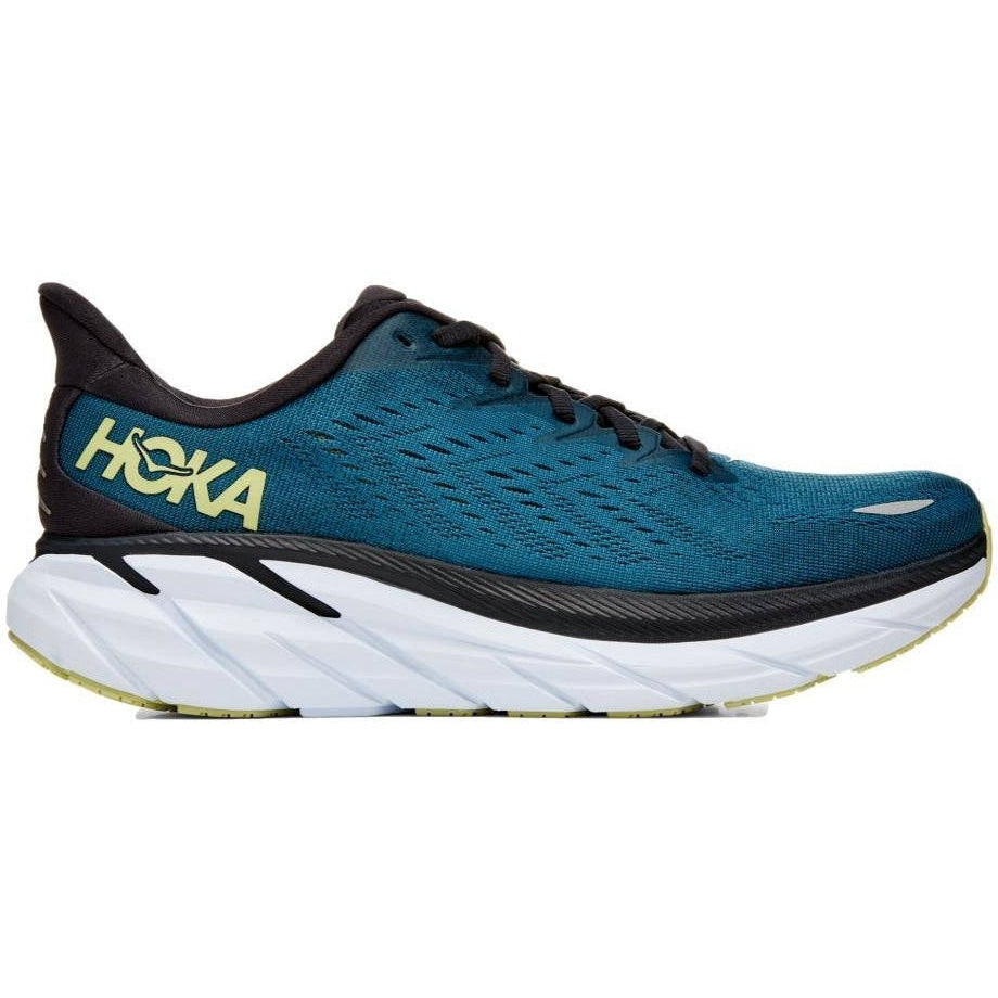 Men's Hoka One One Clifton 8, Blue Coral/Butterfly, 9.5 2E Wide