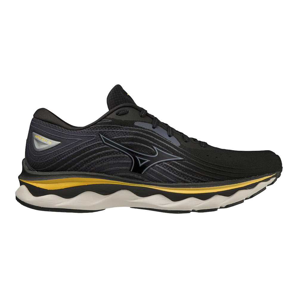 Men's Mizuno Wave Sky 6, Black-Tradewinds, 8.5 D Medium