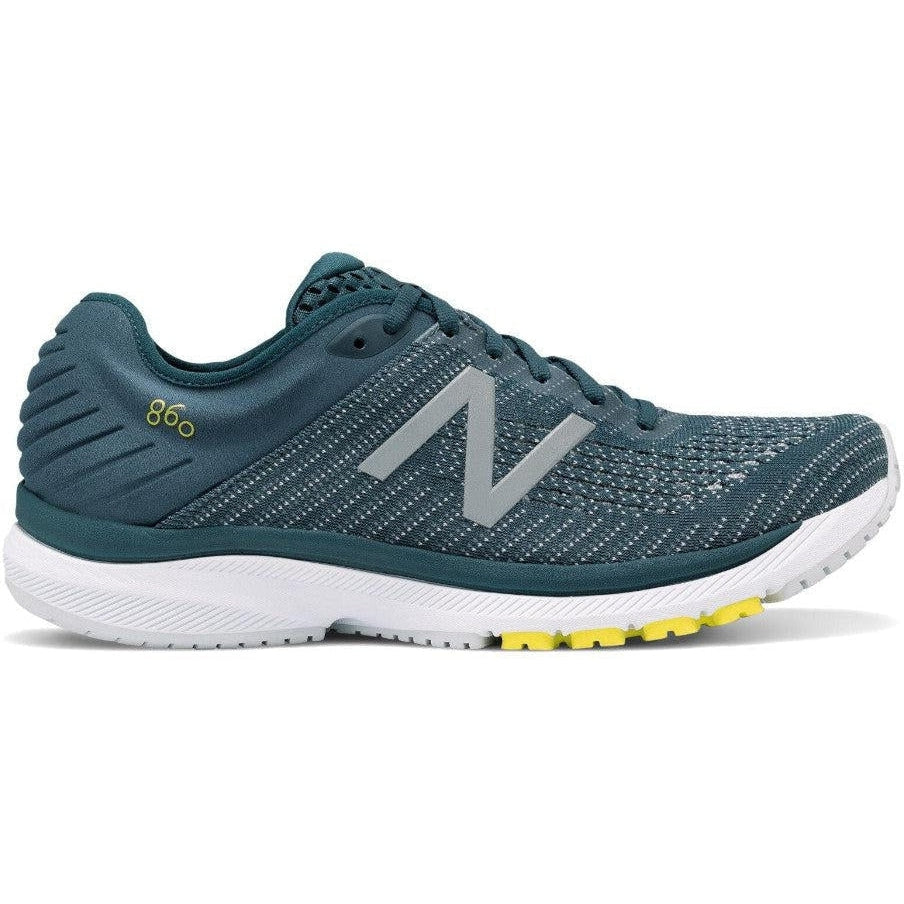 Men's New Balance 860 v10, Supercell/Orion Blue/Sulphur Yellow, 11 2E Wide