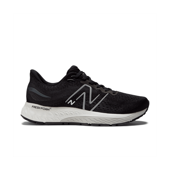 Men's New Balance Fresh Foam X 880v12, Black/Light Aluminum, 10.5 2E Wide