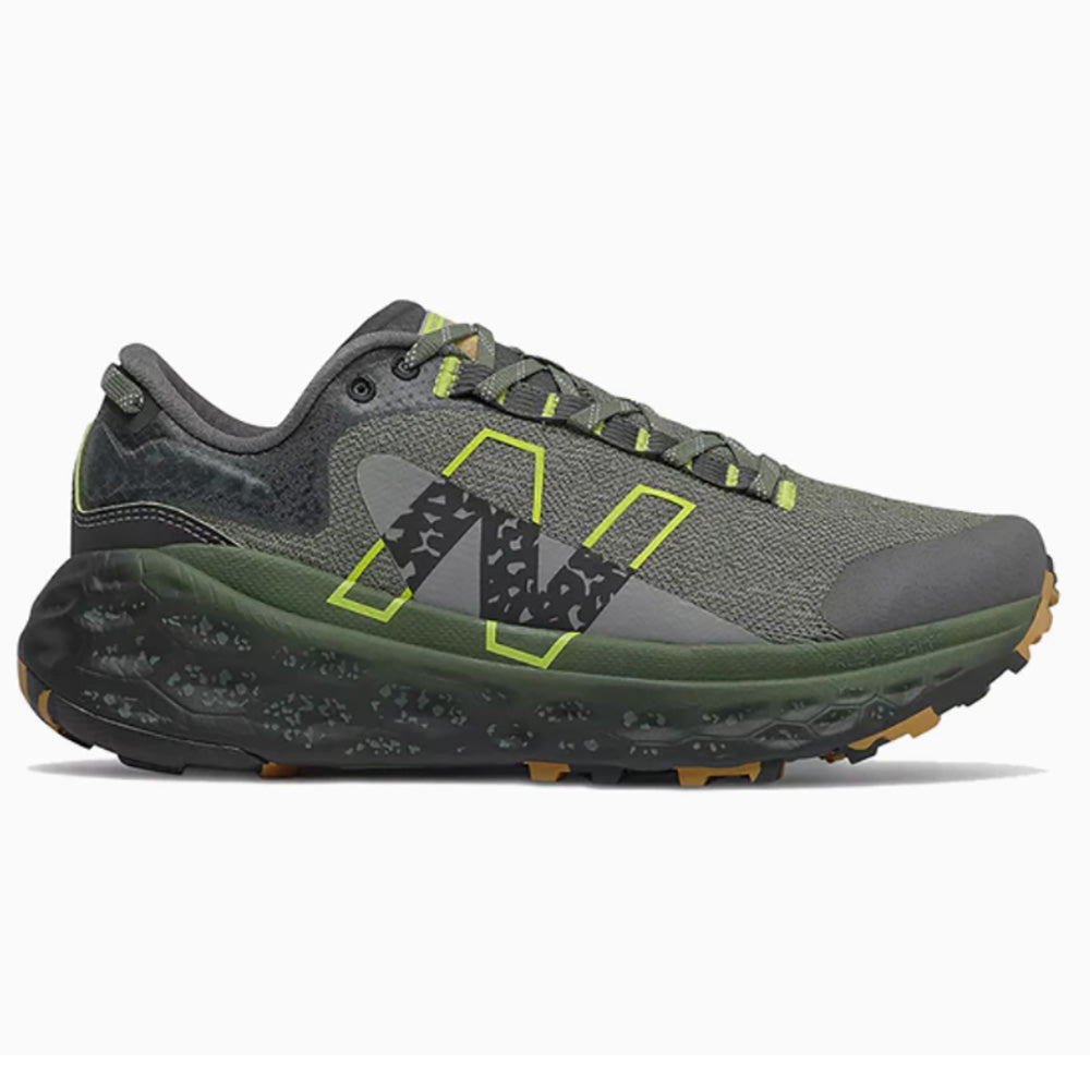 Men's New Balance Fresh Foam X Trail More v2, Norway Spruce/Sulphur Yellow, 10.5 D Medium