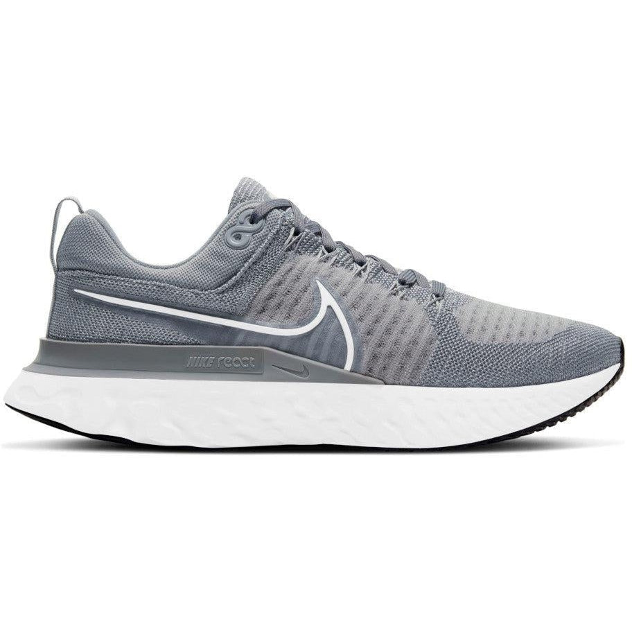 Men's Nike React Infinity Run Flyknit 2, Particle Grey/White/Grey Fog/Black, 8 D Medium