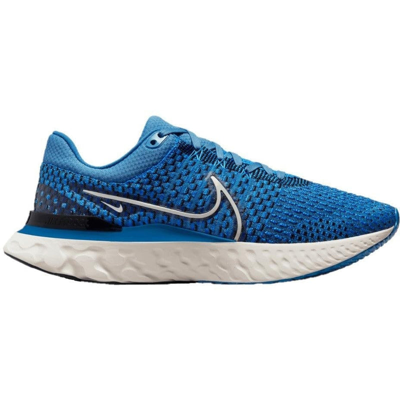 Men's Nike React Infinity Run Flyknit 3, Dutch Blue/Phantom-Black-Blue Glow, 12.5 D Medium