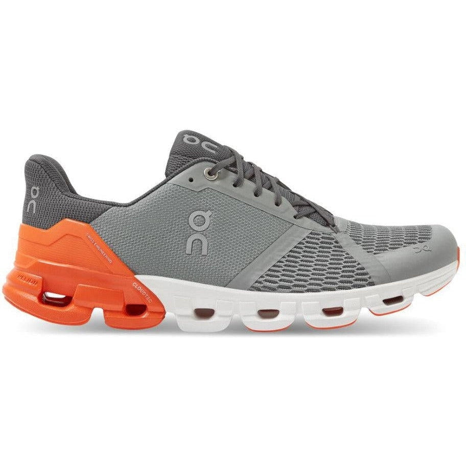 Men's On Cloudflyer, Grey/Orange, 9.5 D Medium