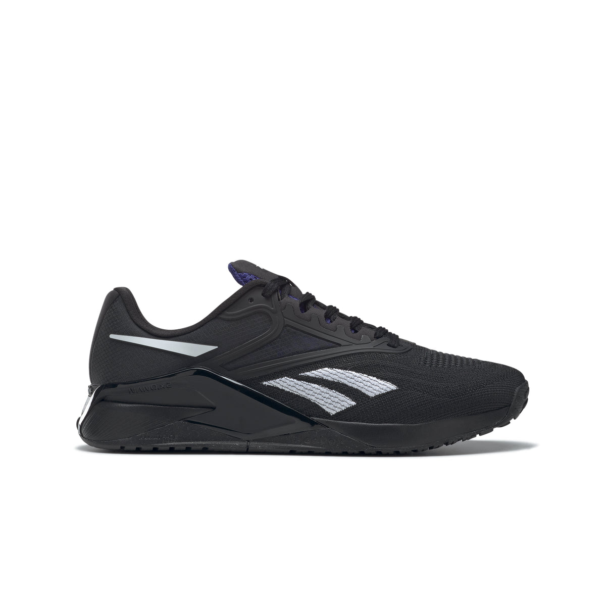 Men's Reebok Nano X2, Core Black/Bold Purple/Ftwr White, 10 D Medium