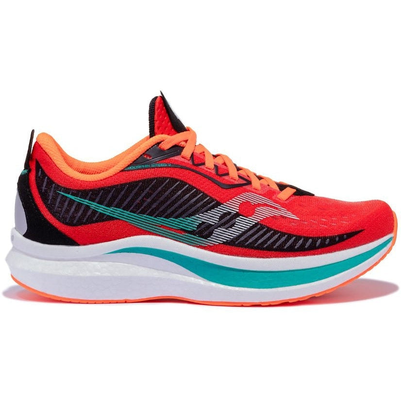 Men's Saucony Endorphin Speed 2, Scarlet/Black, 11 D Medium