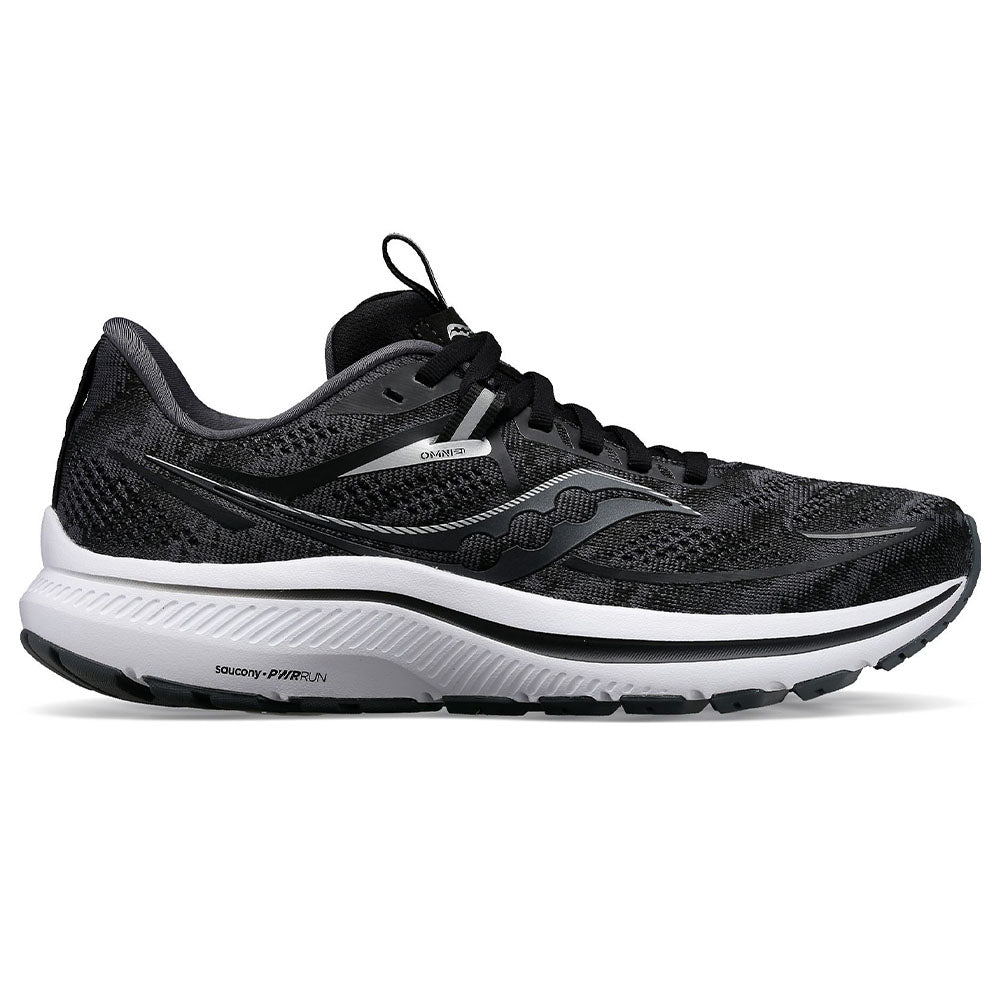 Men's Saucony Omni 21, Black/White, 8.5 2E Wide